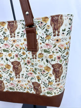 Load image into Gallery viewer, Boho Highland Cow Shoulder Bag