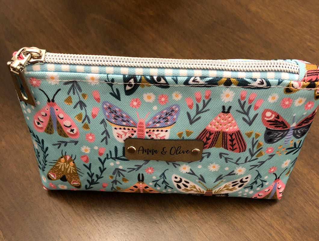Mint Moths Small Toiletries Bag