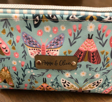 Load image into Gallery viewer, Mint Moths Small Toiletries Bag
