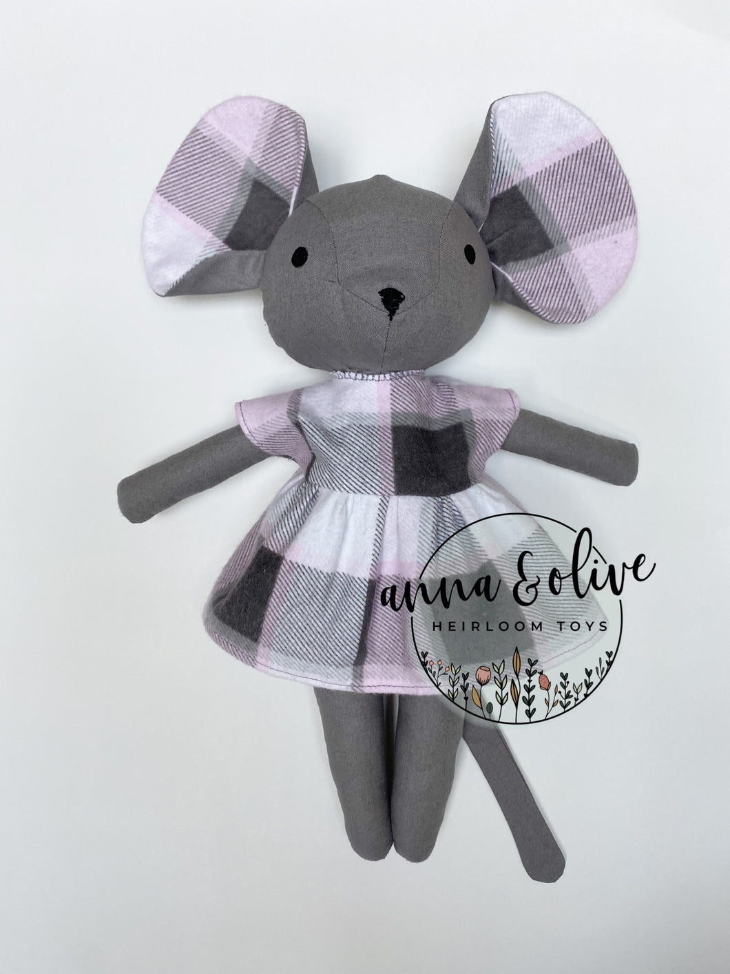 Heirloom Mouse Doll- White or Gray